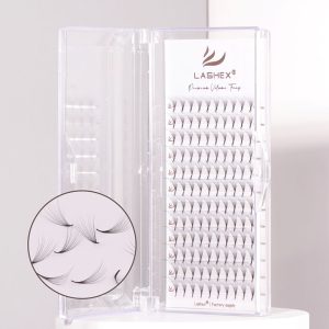 Silk Fake Eyelashes 3-16D Short Stem Volume Lashes With Custom Packaging